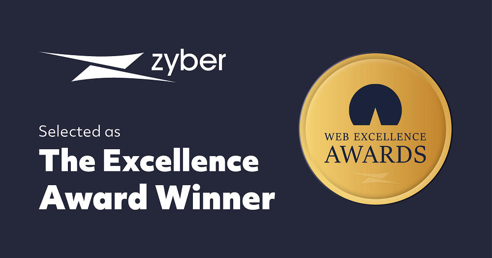 Zyber recognised for prestigious web design award.