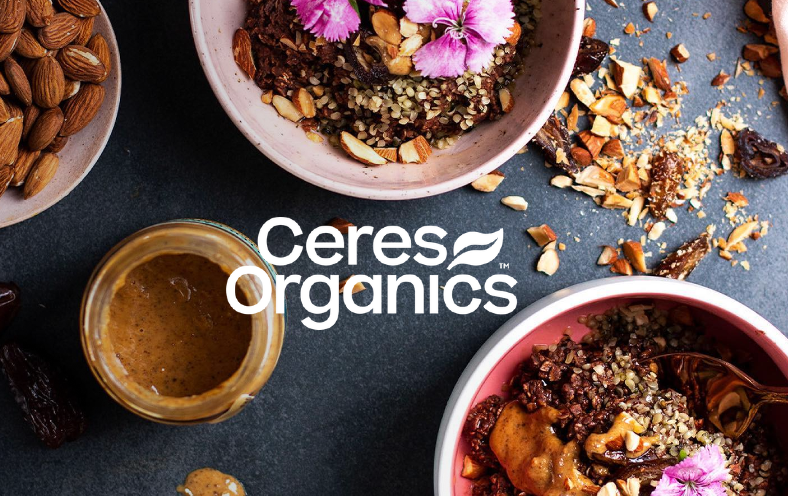 Ceres Organics Natural Foods Manufacturer Logo and Background