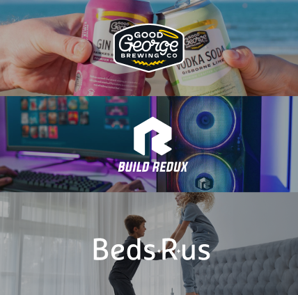 Good George, build Redux and BedsRus logo and backgrounds