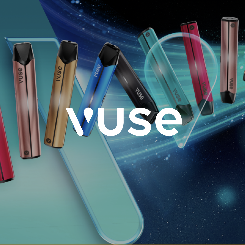 Vuse Online Vape Shop Logo and Background