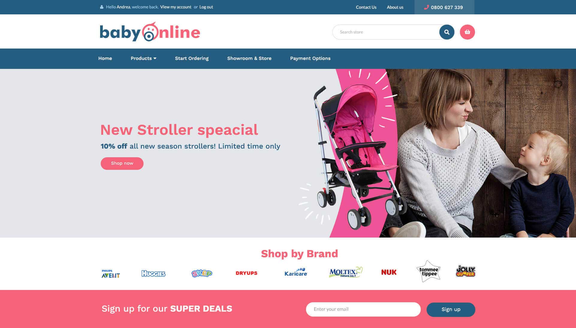 Babyonline New Homepage