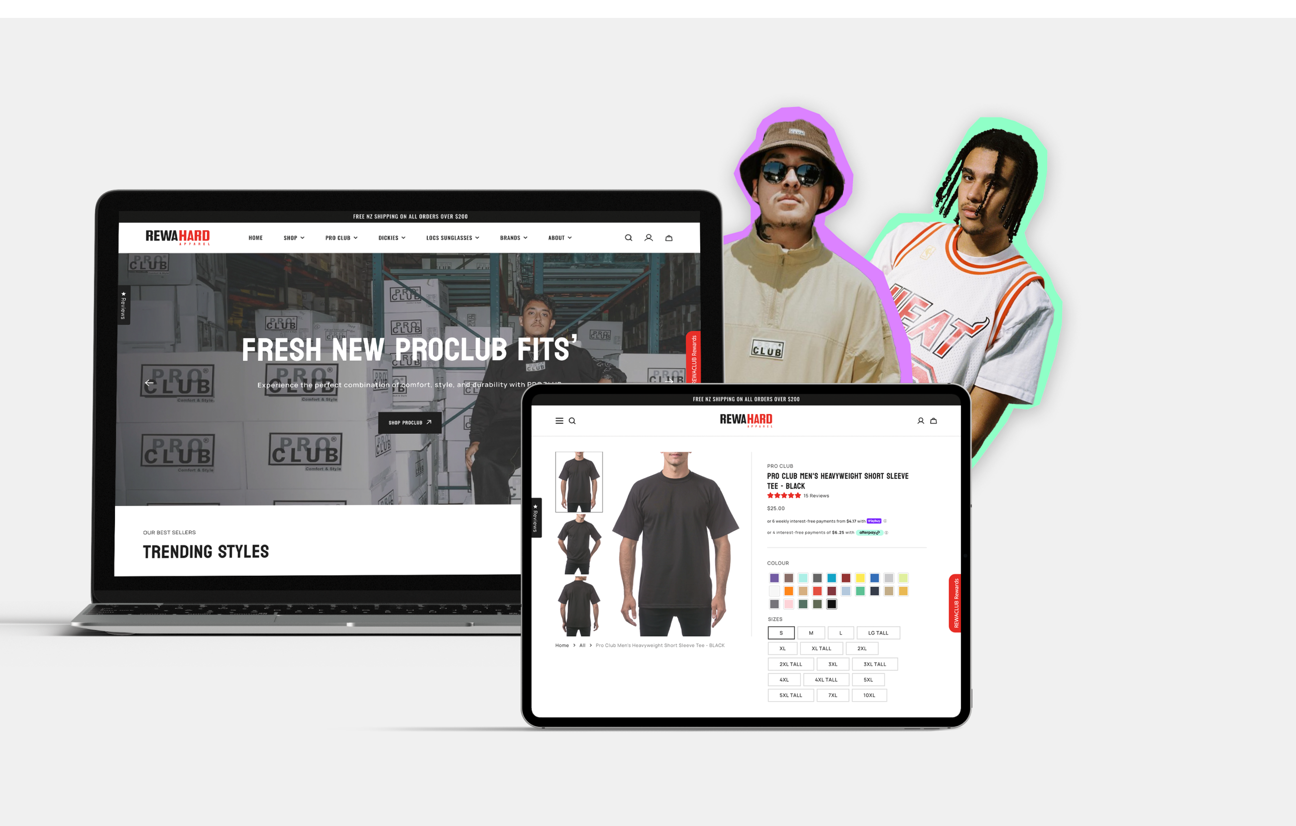 Rewahard Streetwear Retailer Website Showcase