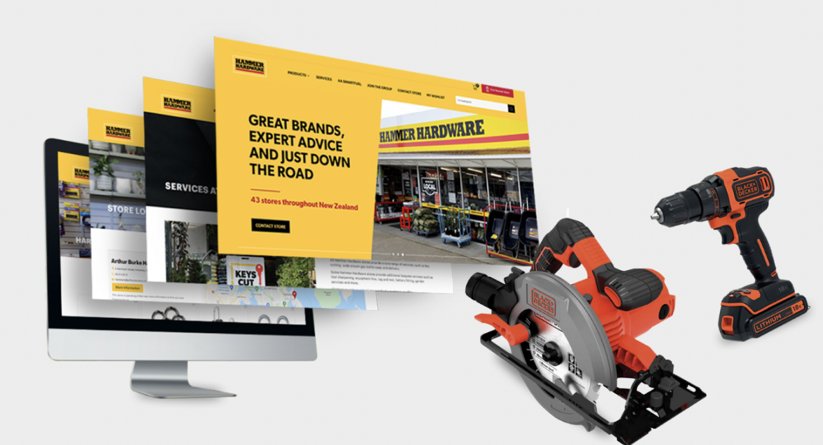 Hammer Hardware Online DIY Tool Retailer and Supplier Website Showcase
