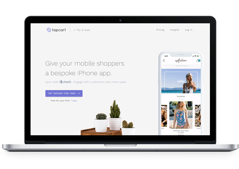 Partner tapcart homepage