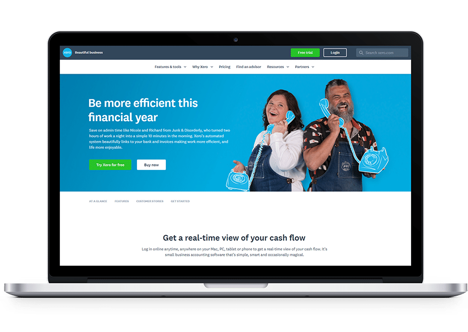 partner xero website mockup