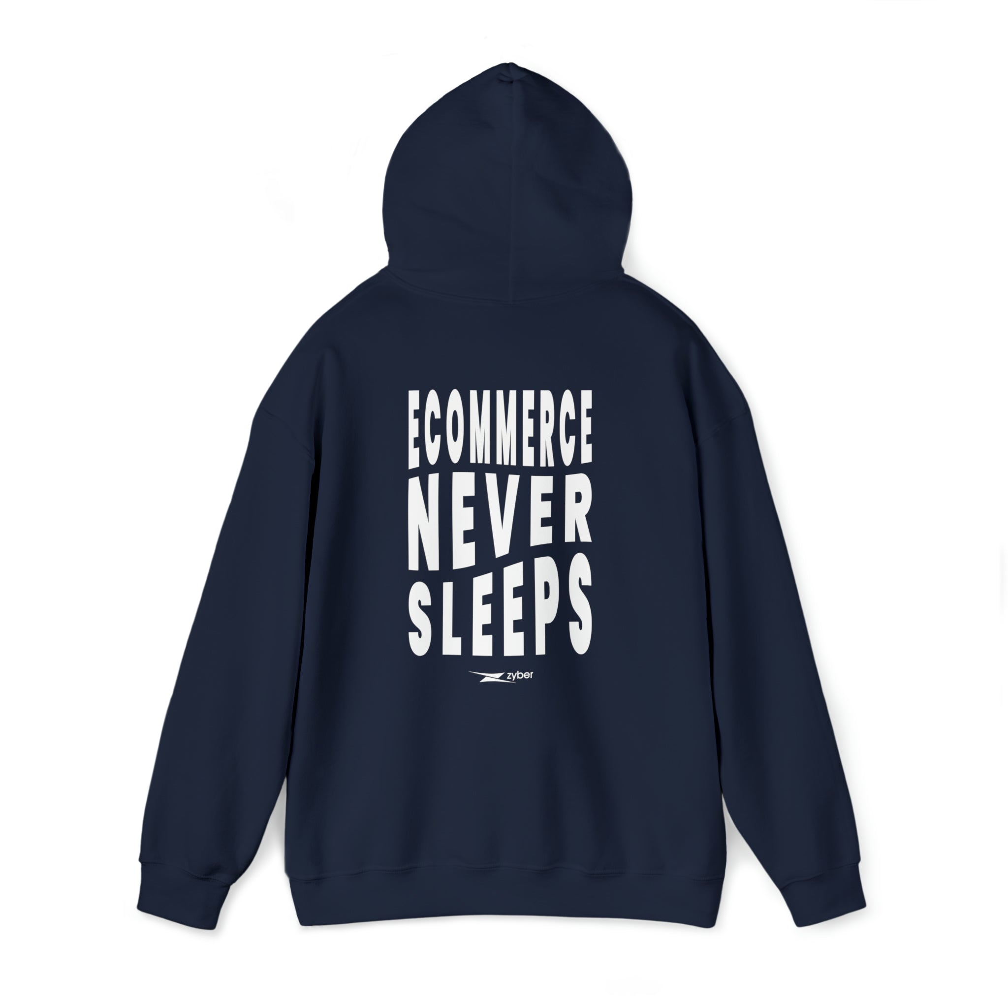 Zyber eCommerce never sleeps logo hoodie(Navy)