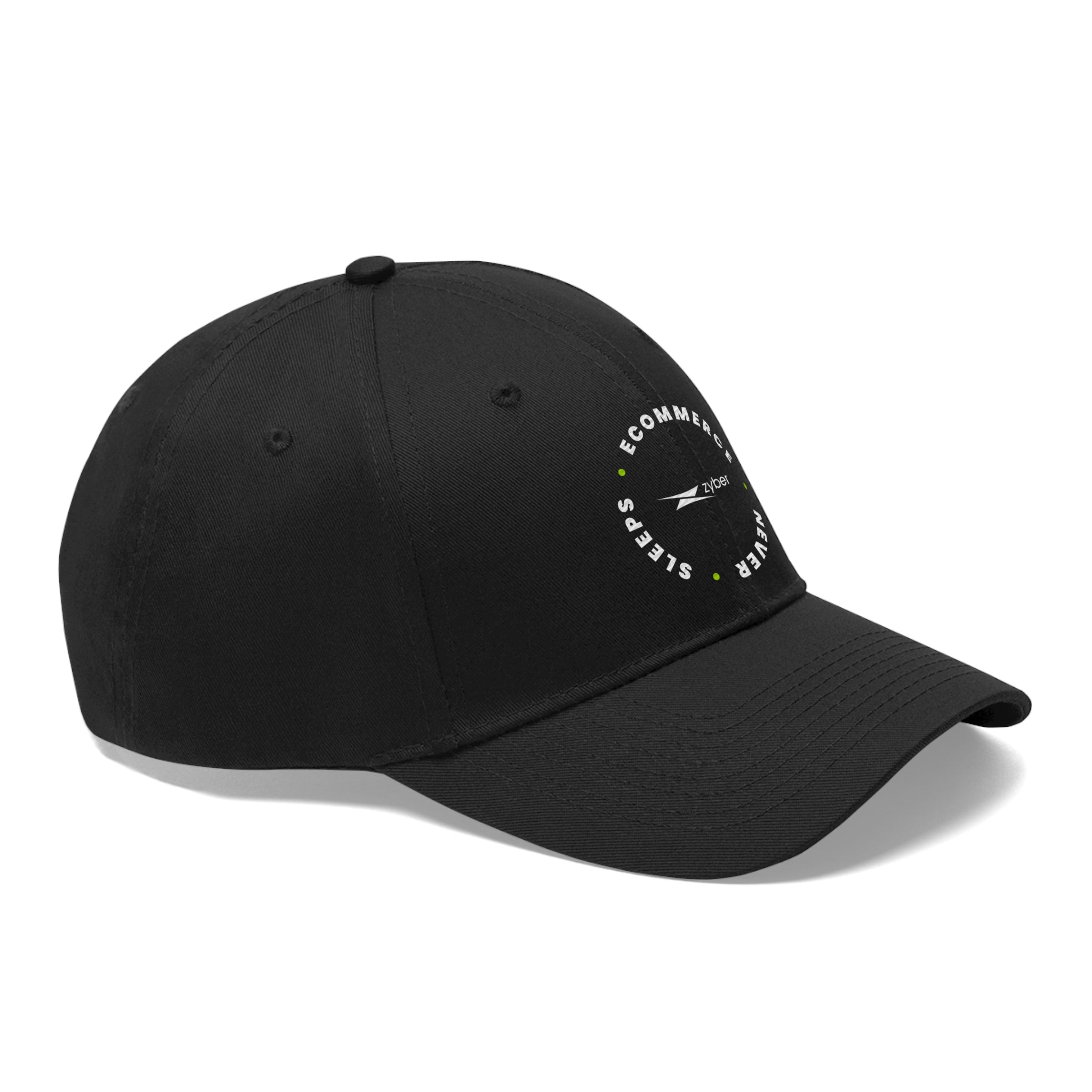 eCommerce never sleeps zyber logo hat