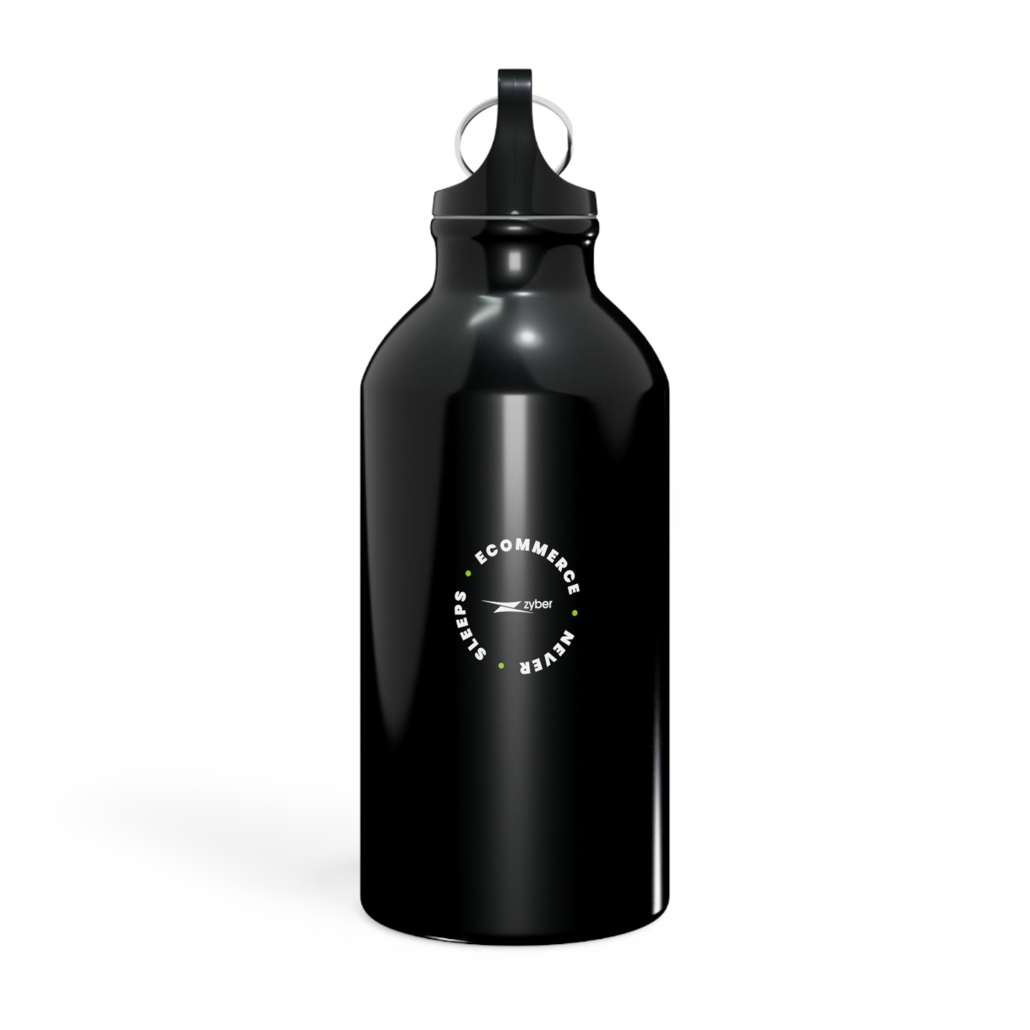 Zyber eCommerce never sleeps logo water bottle