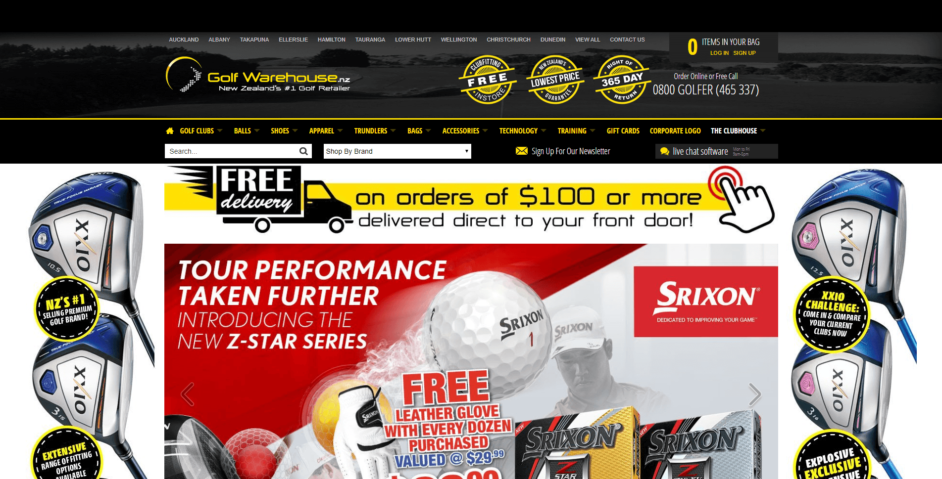 Old Golf Warehouse Website
