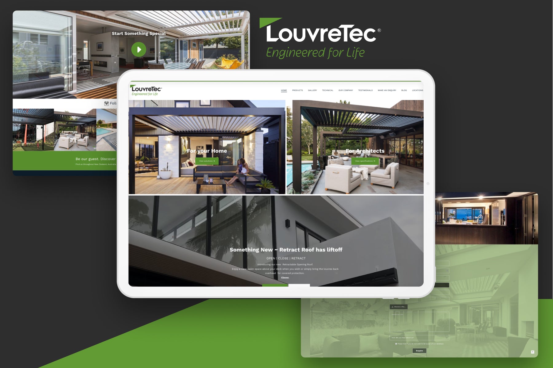 louvretec website mockup