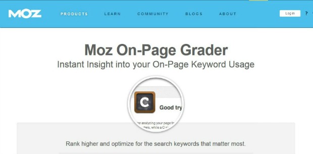 Moz On-Page Grader - Zyber