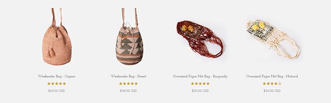 product reviews of shoulder bags on shopify product page