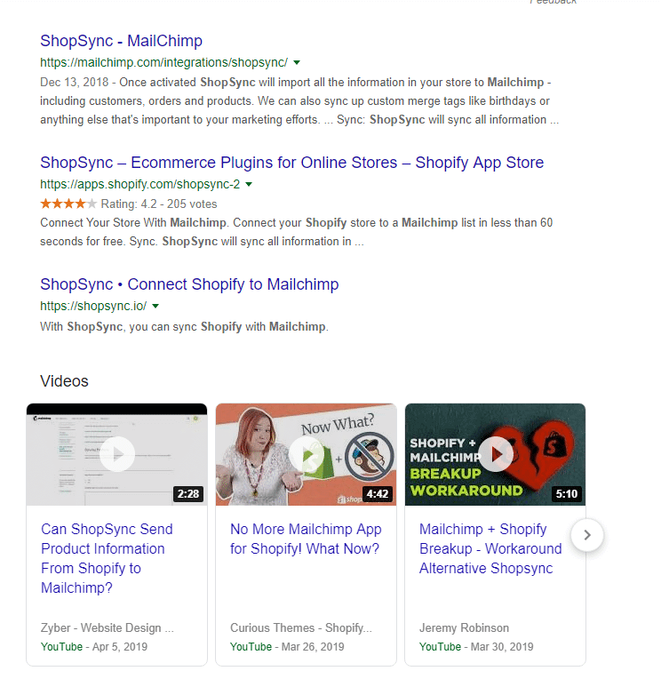 How ShopSync Results appear on Google